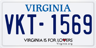VA license plate VKT1569