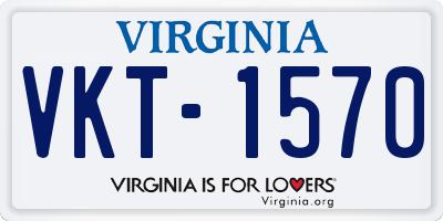 VA license plate VKT1570