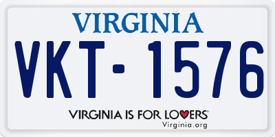 VA license plate VKT1576