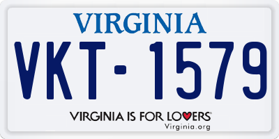 VA license plate VKT1579