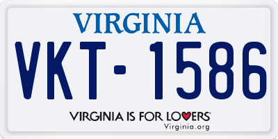 VA license plate VKT1586
