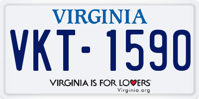 VA license plate VKT1590