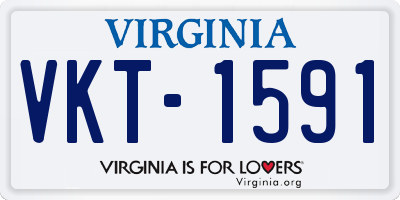 VA license plate VKT1591