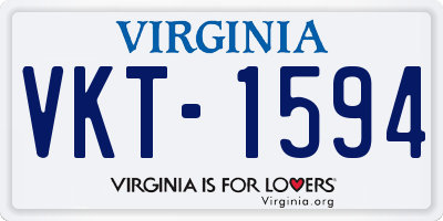 VA license plate VKT1594