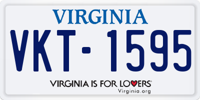 VA license plate VKT1595