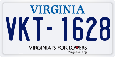 VA license plate VKT1628