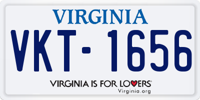 VA license plate VKT1656