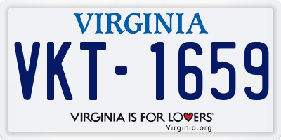 VA license plate VKT1659