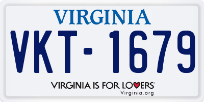 VA license plate VKT1679