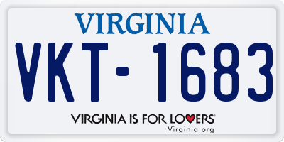 VA license plate VKT1683