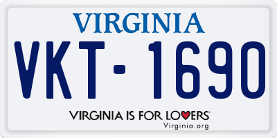 VA license plate VKT1690