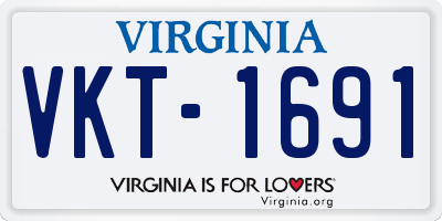 VA license plate VKT1691