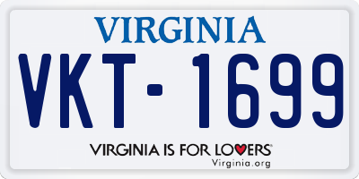 VA license plate VKT1699