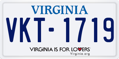VA license plate VKT1719