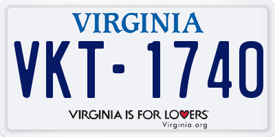 VA license plate VKT1740