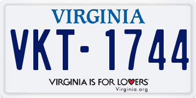 VA license plate VKT1744
