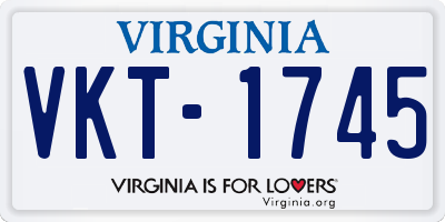 VA license plate VKT1745