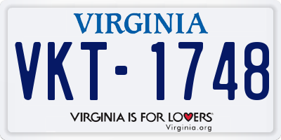 VA license plate VKT1748
