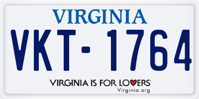 VA license plate VKT1764