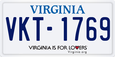 VA license plate VKT1769