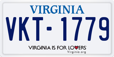 VA license plate VKT1779