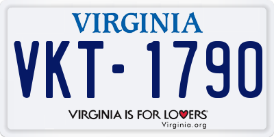 VA license plate VKT1790