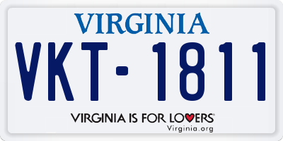 VA license plate VKT1811
