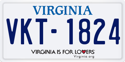 VA license plate VKT1824