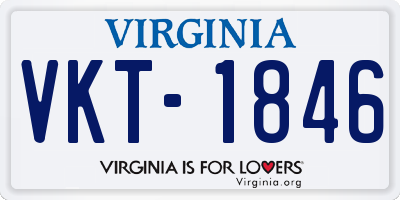 VA license plate VKT1846