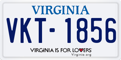 VA license plate VKT1856