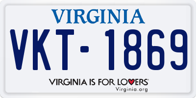 VA license plate VKT1869