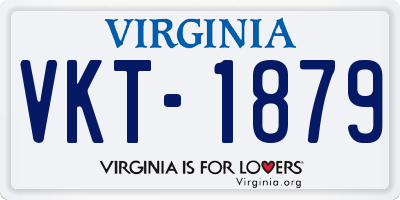 VA license plate VKT1879