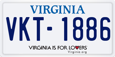 VA license plate VKT1886