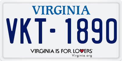 VA license plate VKT1890