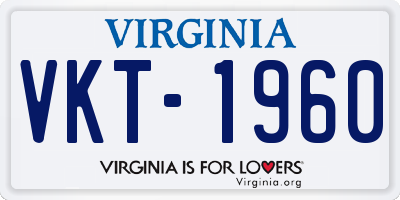 VA license plate VKT1960