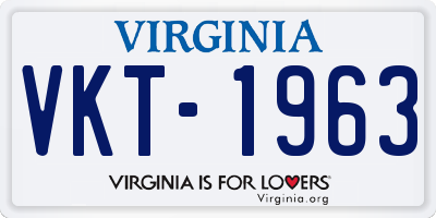 VA license plate VKT1963