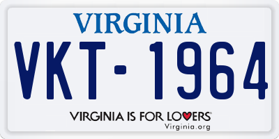 VA license plate VKT1964