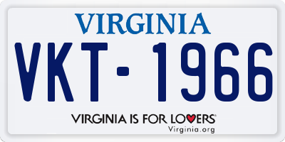 VA license plate VKT1966