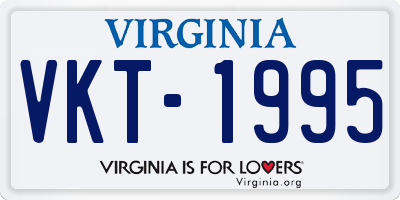 VA license plate VKT1995