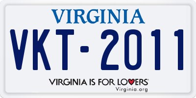 VA license plate VKT2011