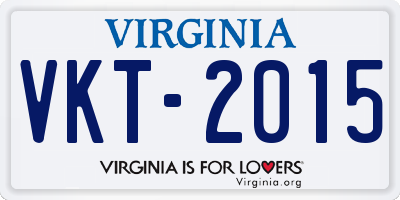 VA license plate VKT2015