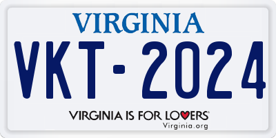 VA license plate VKT2024