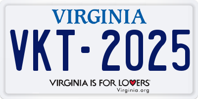 VA license plate VKT2025