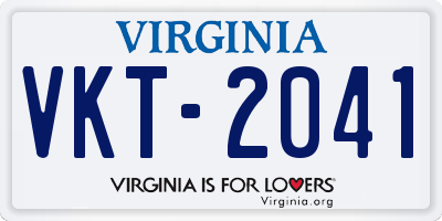 VA license plate VKT2041