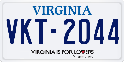 VA license plate VKT2044