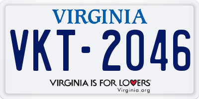 VA license plate VKT2046