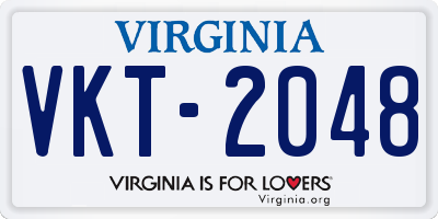VA license plate VKT2048