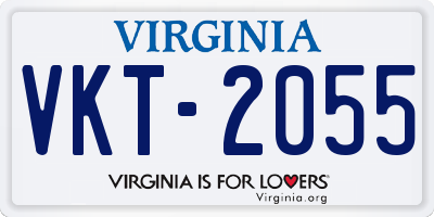 VA license plate VKT2055