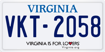 VA license plate VKT2058