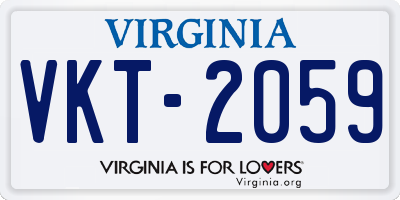 VA license plate VKT2059
